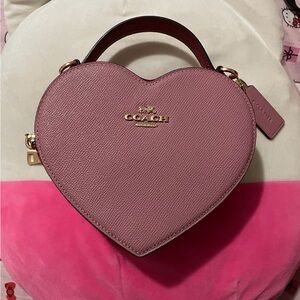 Coach Heart Crossbody Pink